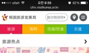 관광공사, 한국 관광정보 중국어 모바일 웹서비스 개시