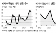 환율 뚝…외환보유액 뚝…경상수지 뚝…눈물의 러시아