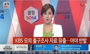 지방선거 모의 출구조사 결과 유출에 KBS “우리도 피해자”