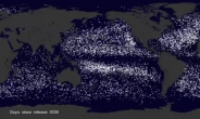 [영상] ‘바다쓰레기’ 35년 이동경로 한눈에 보니…‘대륙 수준’