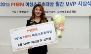 당구여제 김가영, MBN 여성스포츠대상 9월 MVP