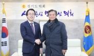 정기열 경기도의회의장, 김용 경기도당 수석대변인 접견