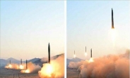 [포토뉴스] 동시 발사되는 4발의 북한 미사일