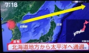 NHK “북 미사일 발사…홋카이도 통과해 태평양 방향으로”