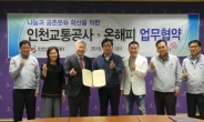 온해피-인천교통공사, ‘나눔과 공존문화’ 확산 업무협약 체결
