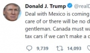 트럼프 “캐나다와 합의 안되면 자동차에 관세 부과할 것”
