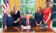 文 대통령 사진, 美 트럼프 대통령 표절 공방