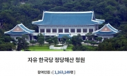 ‘한국당 해산’ 청원동의 100만 명 돌파…조국 답변은?