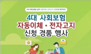 건보공단, 4대 사회보험료 자동이체・전자고지 신규신청자 경품 이벤트