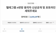 '텔레그램 박사 신상공개' 청원 역대최다 기록…200만명 돌파