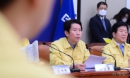 [헤럴드pic] 강한어조로 발언하는 이인영 공동선대위원장