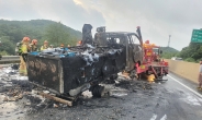 서해안고속도로 홍성휴게소 부근서 승용차·트럭 추돌…3명 부상