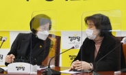 [헤럴드pic] 대화하는 정의당 강은미 비상대책위원장과 배복주 젠더인권본부장