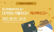 DGB대구銀 BC카드, 100만원 이상 구매 시 5만원 청구할인