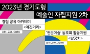 “2023 경기도형 예술인 자립지원 2차” 공모