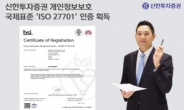 신한證, 개인정보보호 ‘ISO 27701’ 인증 획득