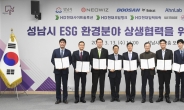 성남시, 9곳 기업과 ‘ESG 환경분야 상생협력’ 협약