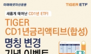 ‘TIGER CD1년금리액티브(합성)’ ETF로
