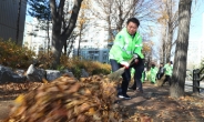 박승원 광명시장, 가로환경미화원과 낙엽 청소