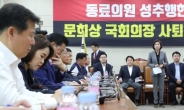 한국당, 문희상 의장 성추행 주장...”임이자 의원 복부 접촉”