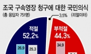 조국 구속영장 청구 ‘적절’ 52.2%