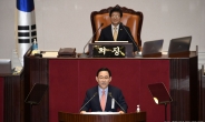 [헤럴드pic] 교섭단체 대표 연설을 하는 주호영 원내대표