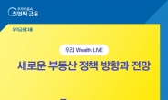 우리은행, 언택트 자산관리 세미나 개최…부동산 정책 전망