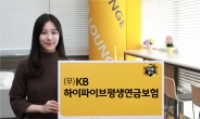 KB라이프생명, 온라인 전용 ‘(무)KB하이파이브평생연금보험’ 출시