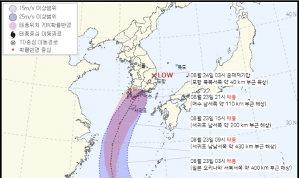 ‘오마이스’ 태풍, 광주·전남 영향권…최대 400mm 비