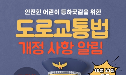 어린이 교통안전 확보를 위한 개정 도로교통법 시행