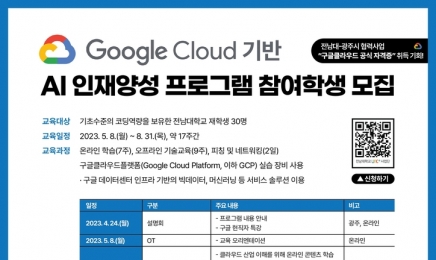 AI 인재양성 프로그램 개설…광주시·전남대·구글 클라우드