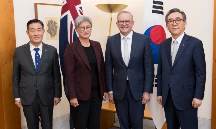 외교·국방 장관, 호주 총리 만나 “인태전략 공조 강화” 논의