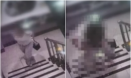 [영상] “화장실도 있는데 왜”…계단에 소변 본 젊은 여성, CCTV에 ‘딱’