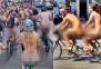 [영상] 수백명이 ‘알몸으로 자전거 타기’ 나섰다…런던서 무슨 일이?