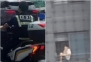 [픽!영상] 경찰이 헬멧 없이 오토바이 운전?…20층 난간에서 담배피는 남성