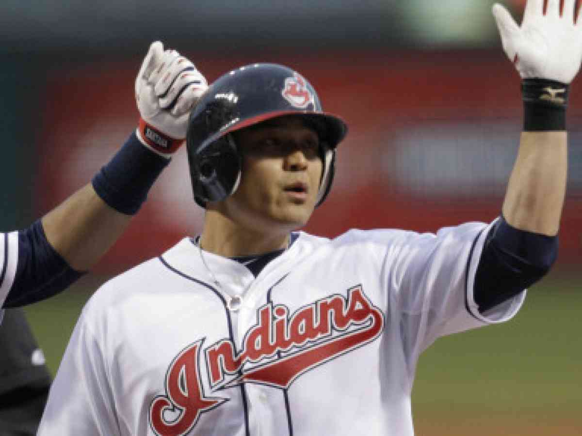 Cleveland Indians right fielder Shin-Soo Choo is seen at the plate