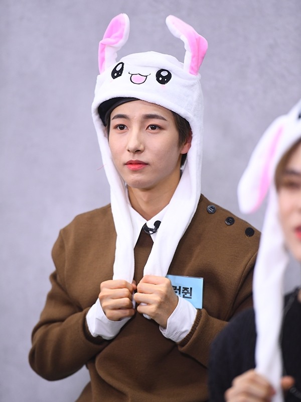 Cute animal-ear hats are a trending fashion piece on Korean celebs 