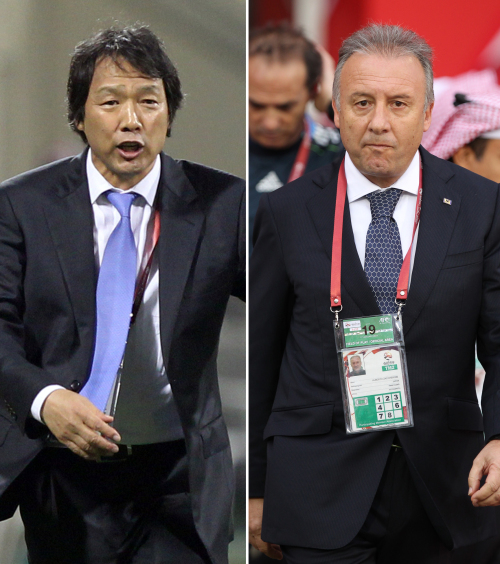 Korea manager Cho Kwang-rae (left) and Japan manager Alberto Zaccheroni (Yonhap News)