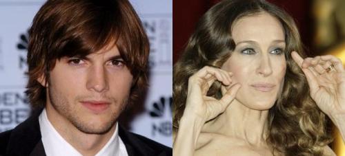 Ashton Kutcher (left) and Sarah Jessica Parker (right) (MCT)