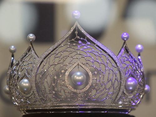 The crown is seen during a news conference of the Miss Russia 2011, in Moscow.