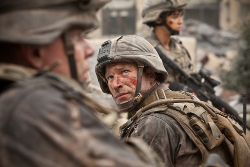 Aaron Eckhart stars in Columbia Pictures’ “Battle: Los Angeles.” (Richard Cartwright/Courtesy Columbia Pictures/MCT)