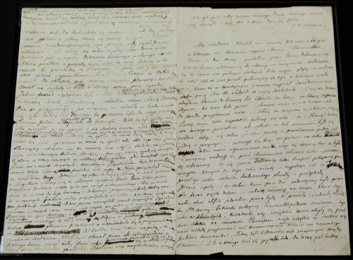 One of six letters written by Polish composer and pianist Frederic Chopin to his parents and sisters in Warsaw between 1845-48. (AP-Yonhap News)