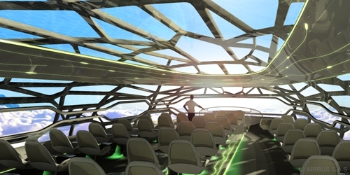 The image unveiled by Airbus on June 14 shows the new concept cabin of the company. (Yonhap)