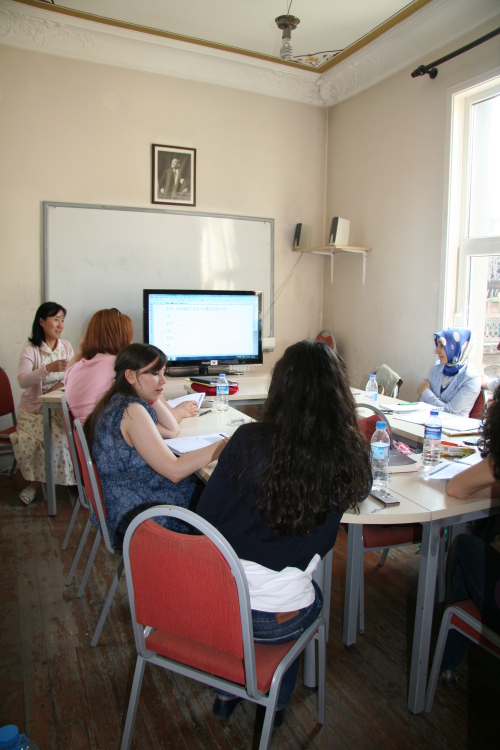 A Korean-language class in session at the King Sejong Institute in Istanbul on June 25