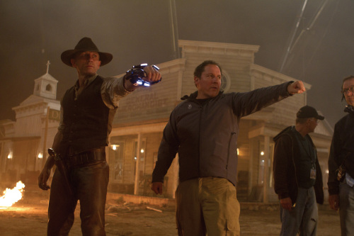 Daniel Craig and director/executive producer Jon Favreau are seen on the set of “Cowboys & Aliens.” (Zade Rosenthal/Courtesy of Universal Studios and Dream Works II Distribution Co. LLC/MCT)