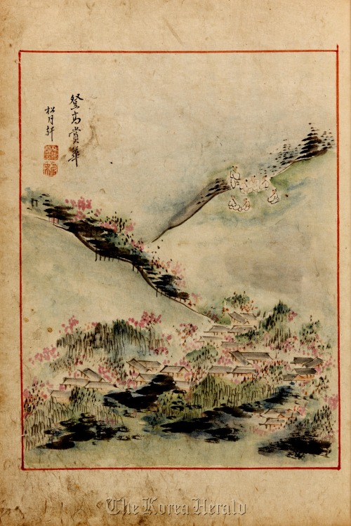 A painting from “Okgye-sipyiseungcheop,” a collection of poetry and pictures compiled by Jungin members after their poetry club meetings. (Seoul Museum of History)