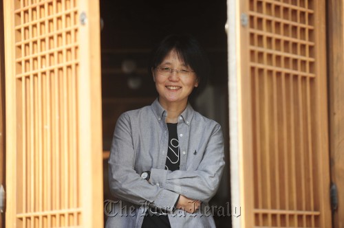 Director Lee Jeong-hyang poses for a photo in Seoul, Thursday. (Park Hae-mook/The Korea Herald)