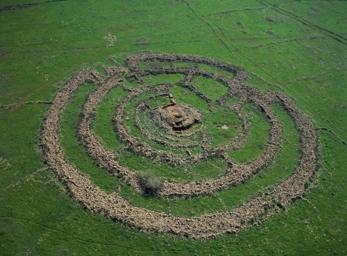 Rujm al-Hiri, an ancient structure of stone circles found in the Golan Heights. (AP-Yonhap News)