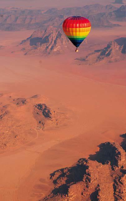 A hot-air balloon tour of the Wadi Rum desert (Jordanian Tourism & Antiquities Ministry)