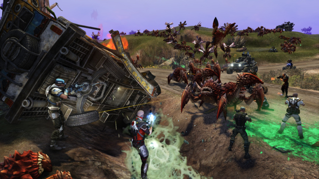 This video game image released by Trion Worlds shows a scene from “Defiance.” (AP-Yonhap News)